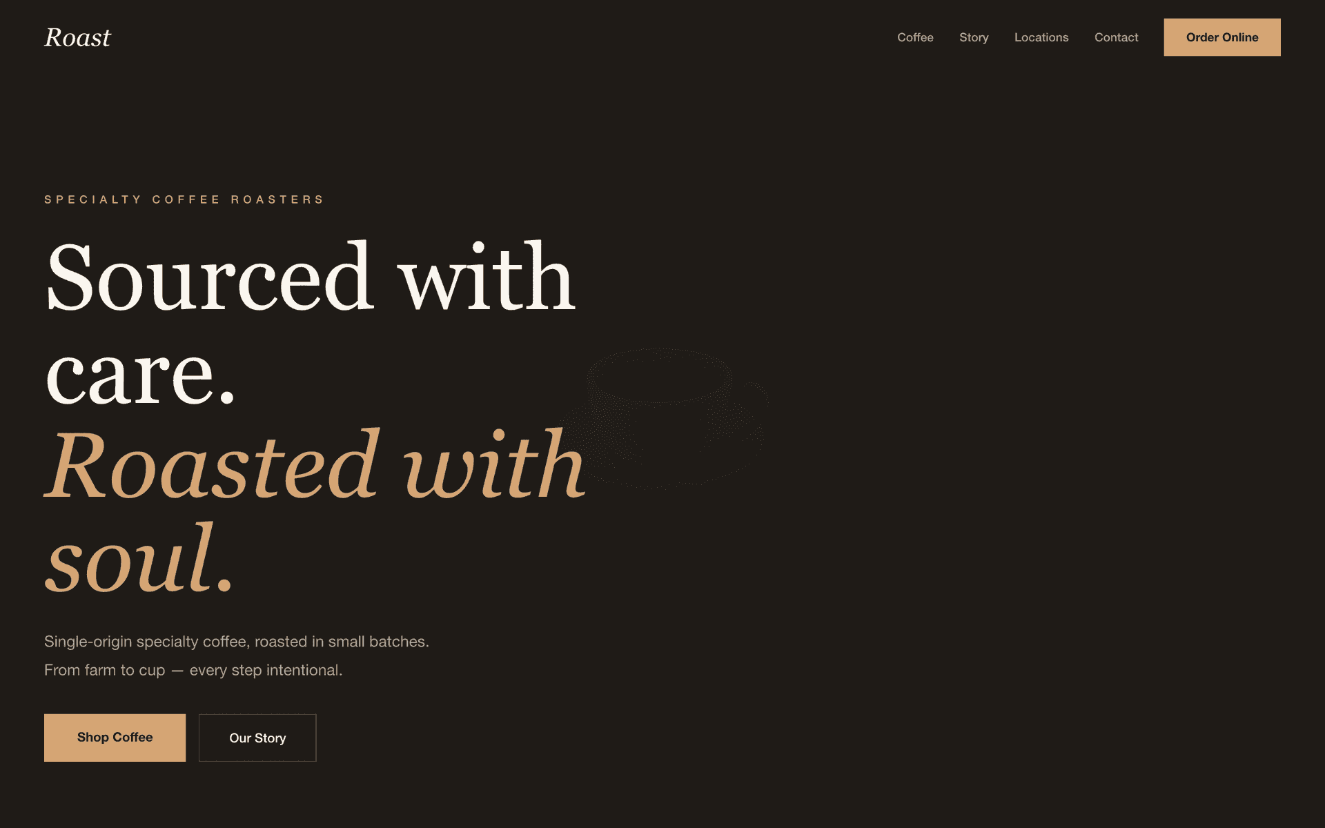 Roast homepage