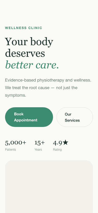 Vitalis mobile view